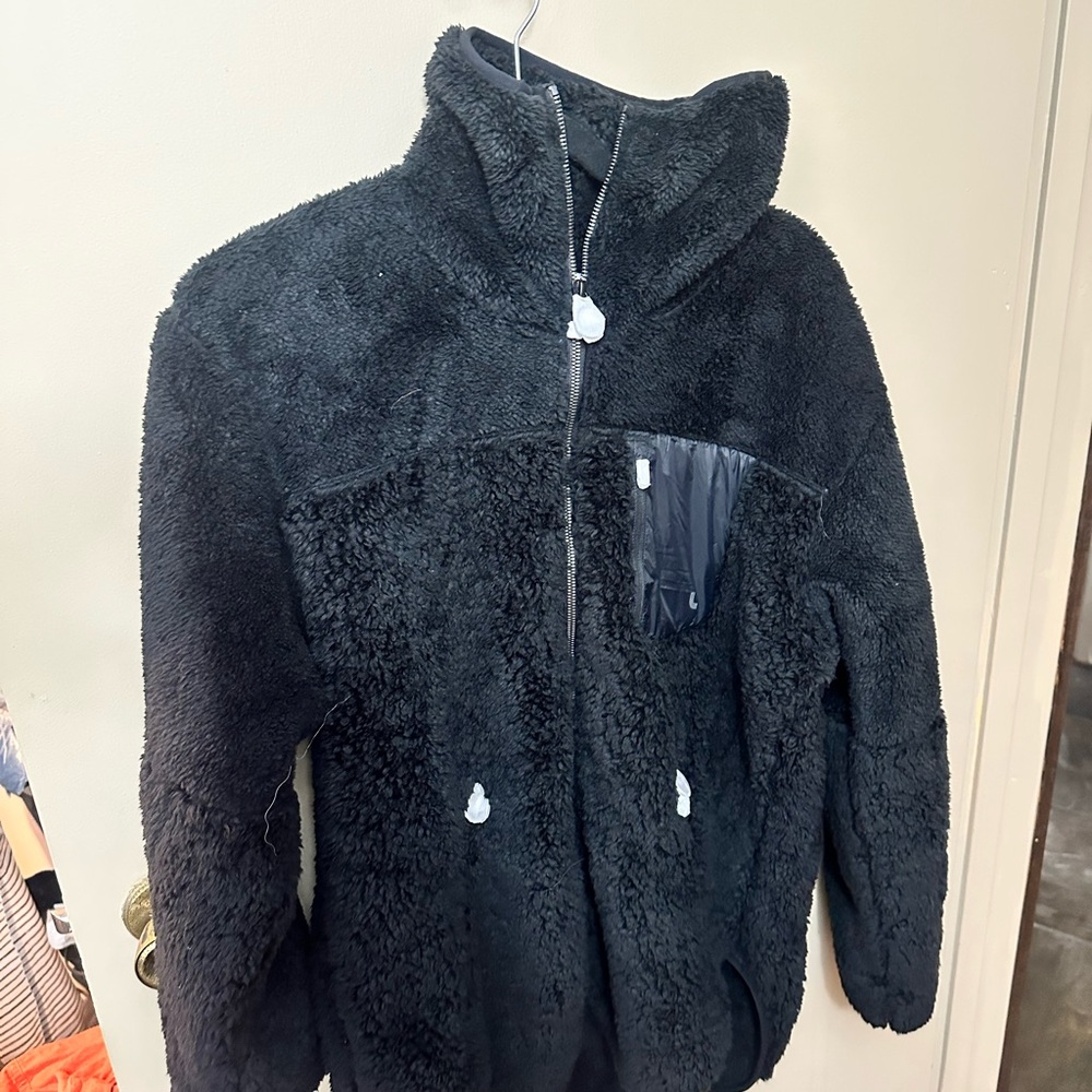 24. Lole Black Plush Teddy Jacket